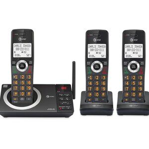 AT&T 3-Handset Expandable DECT 6.0 Cordless Home Phone CL82318 (Charcoal Black